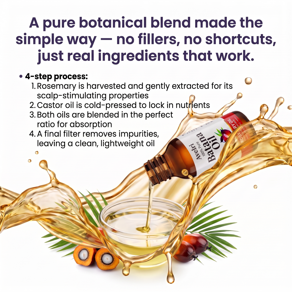 Grow Haven"- 100% Pure & Natural, Eliminate Split Ends, Scalp & Skin
